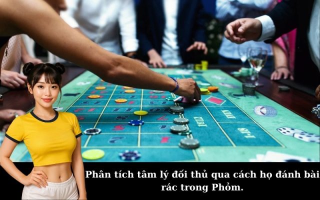 Phân tích tâm lý đối thủ qua cách họ đánh bài rác trong Phỏm.