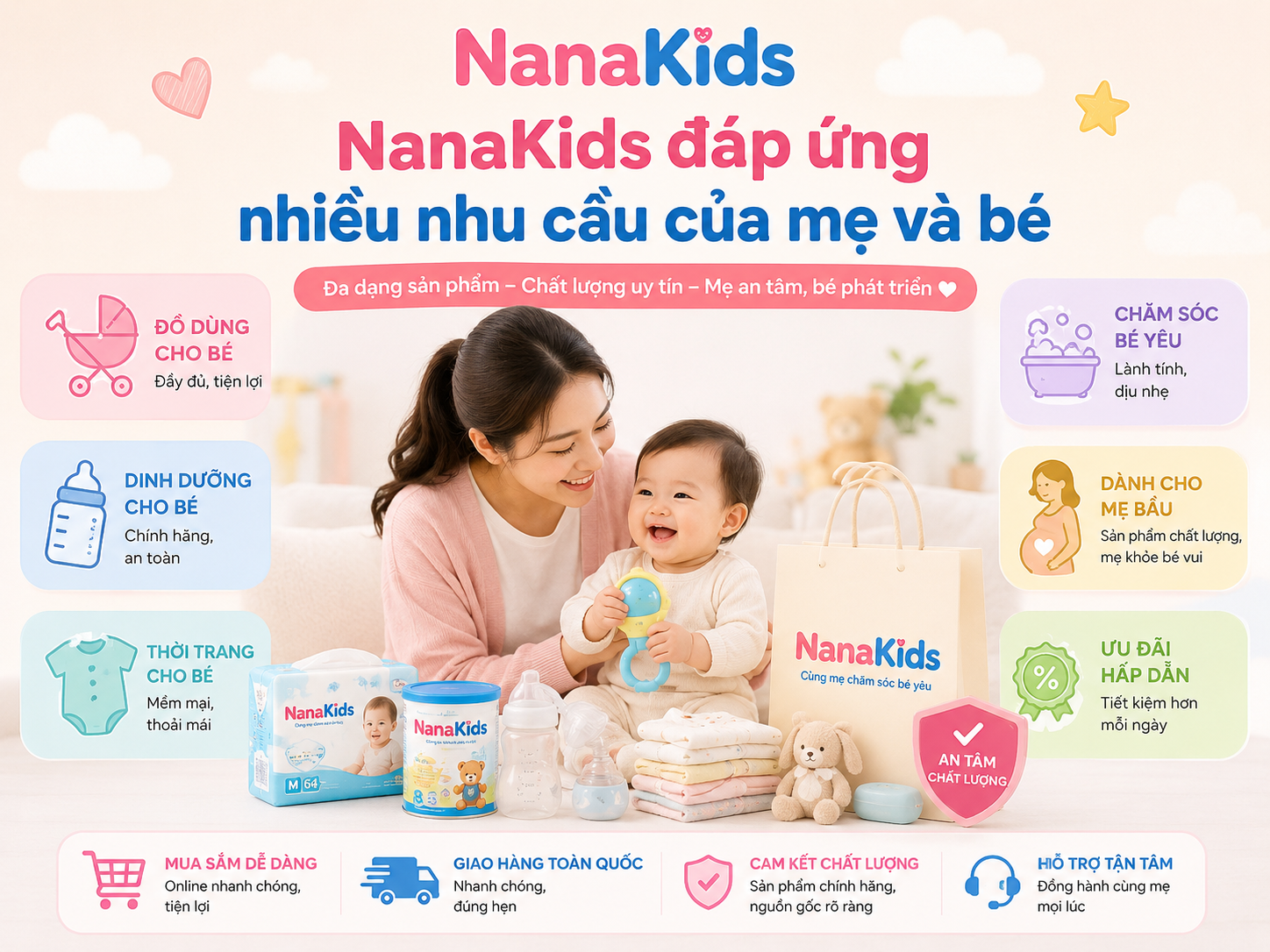 NanaKids – nơi cha mẹ chăm bé và vun đắp tuổi thơ mỗi ngày